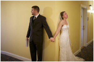 bride and groom exchange letters
