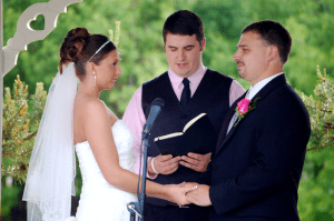 vows at wedding ceremony