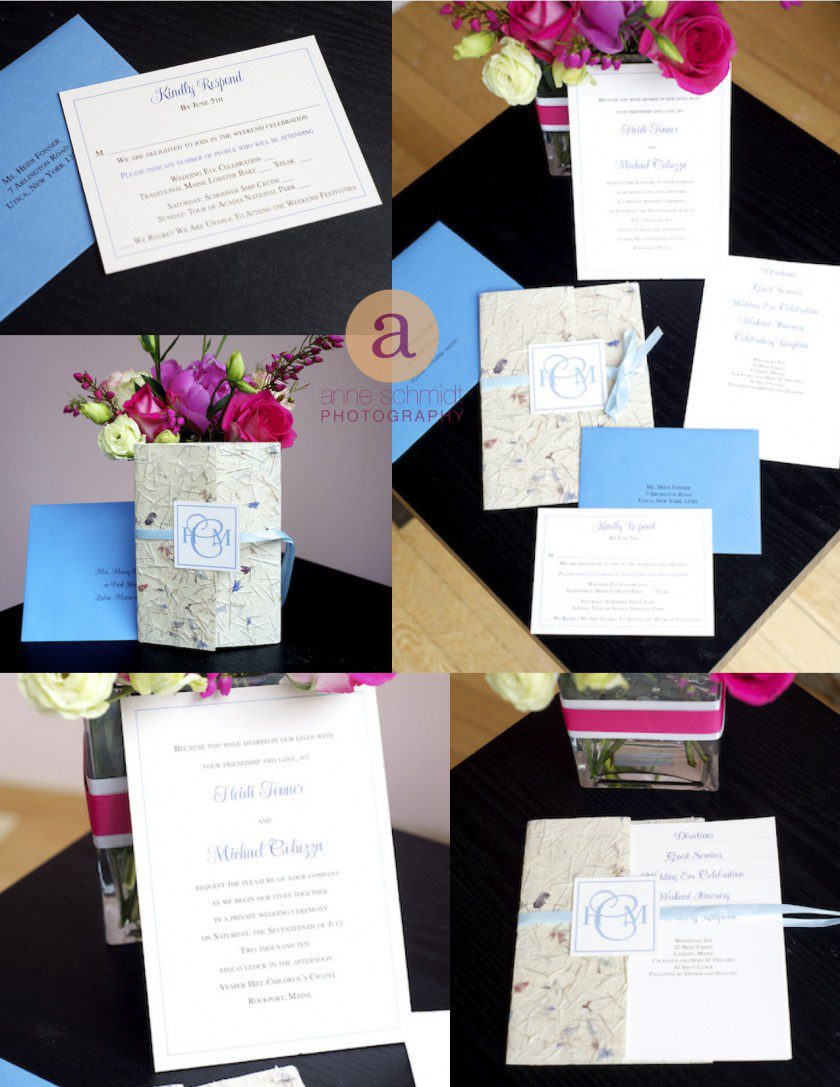 Pressed flower invitations