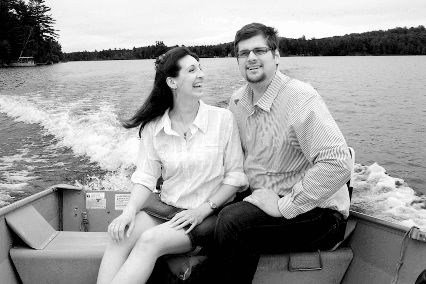 boat ride on the lake in Maine