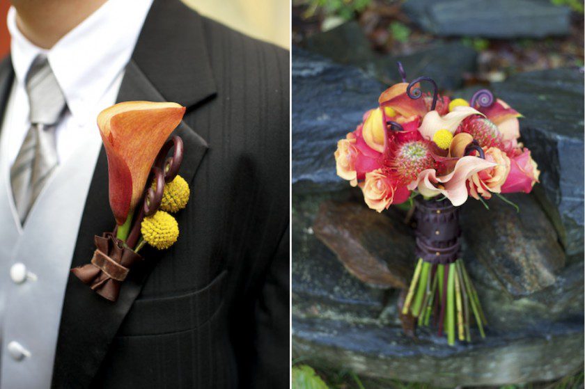 Maine wedding photographer fall flowers