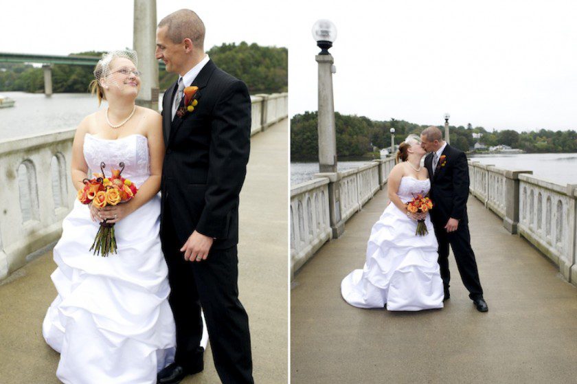 Maine wedding bride and groom