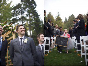 here comes the bride sign