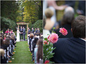 wedding ceremony in Thuya Gardens Northeast Harbor, Maine