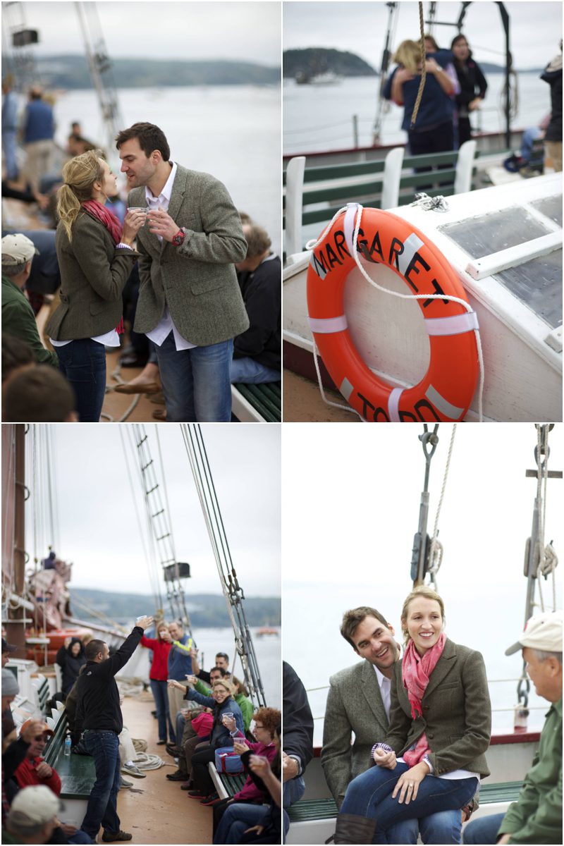 Maine wedding party takes a sail on the Margaret Todd in Bar Harbor