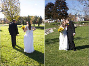 Fall bridal portraits at Pineland Farms