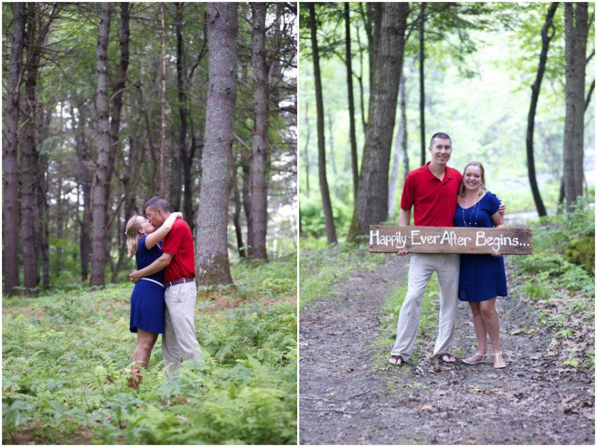 Happily ever after sign in engagement photos