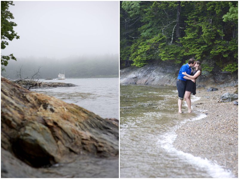 Maine engagement photos on the ocean