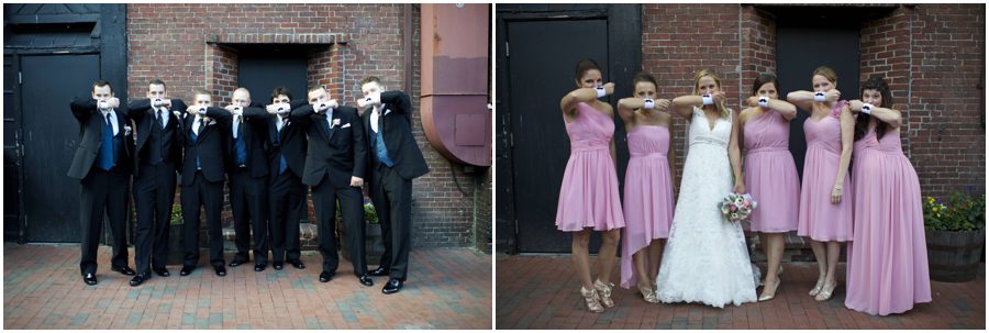 wedding party photography Old Port Portland maine