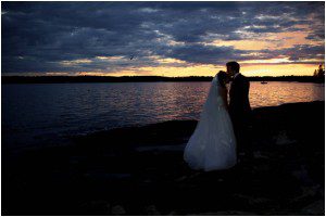 sunset wedding photos at Sprucepoint Inn