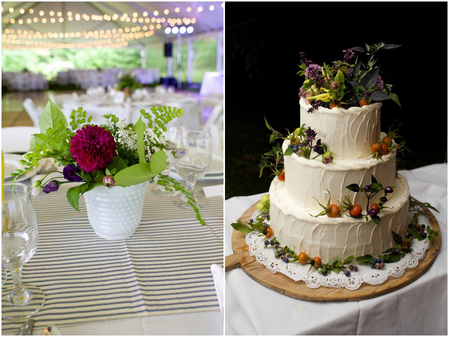 wedding cake with rose hips