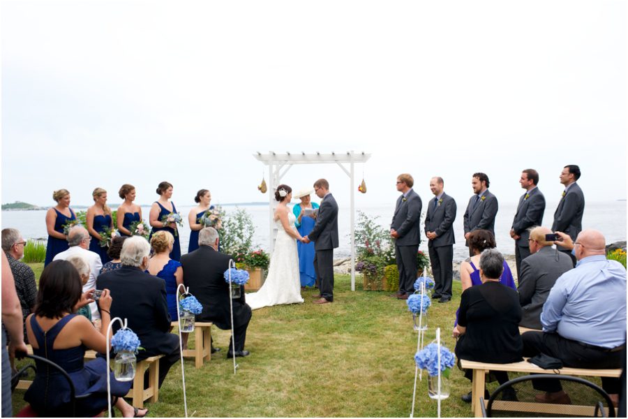 oceanfront wedding in Maine on Peaks Island