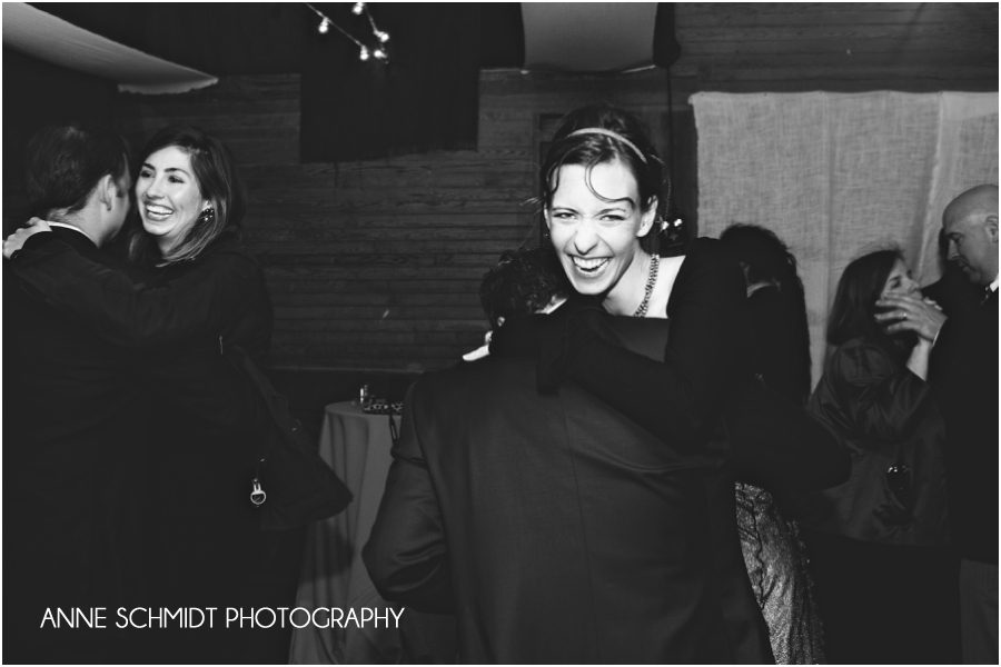 dancing in barn at Laudholm Farm wedding