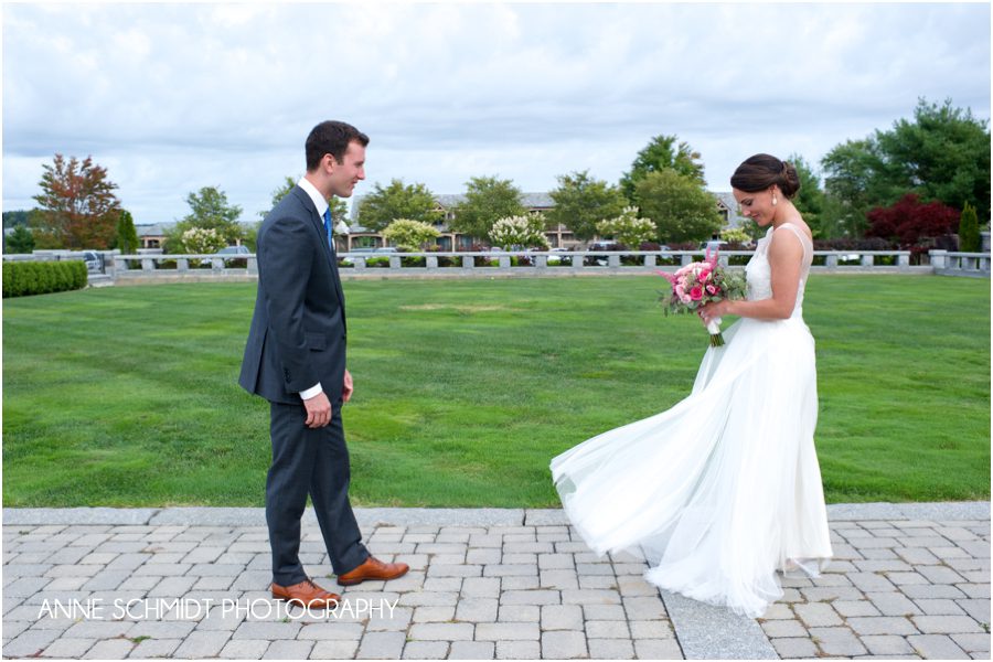 Bar Harbor wedding first look