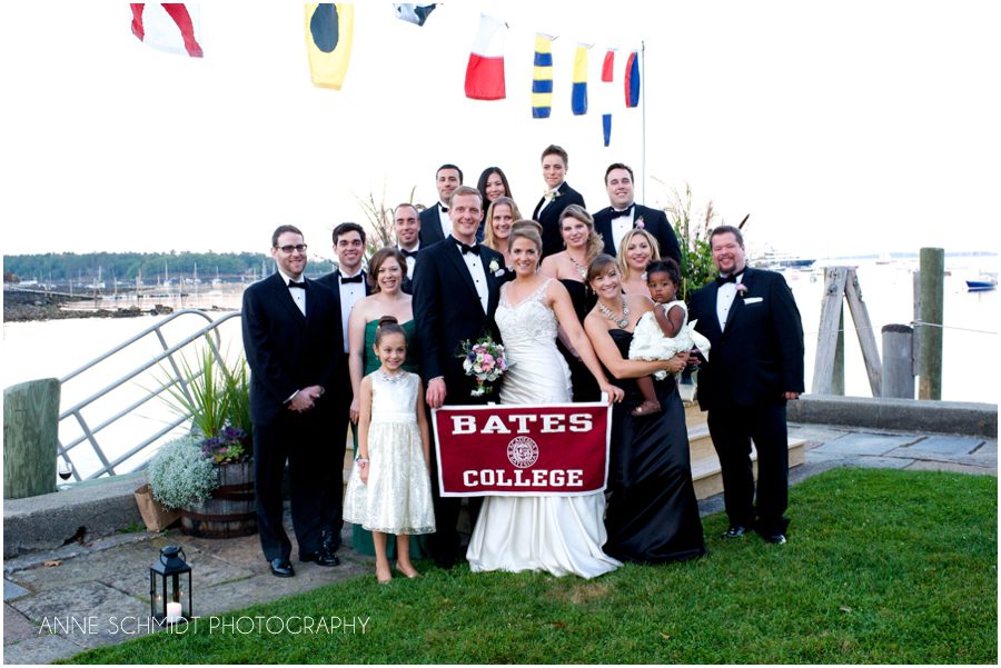 Bates college alums at Camden Maine wedding