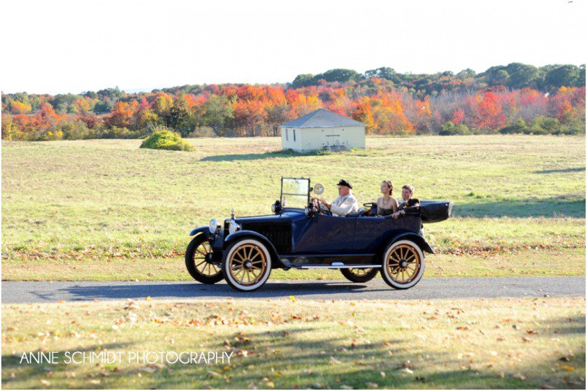 vintage cars for Maine wedding