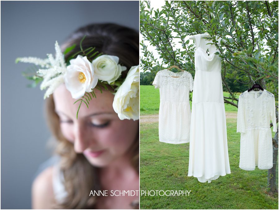 bride with flower crown